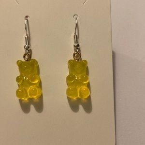 Handmade Yellow Gummy Bear Earrings